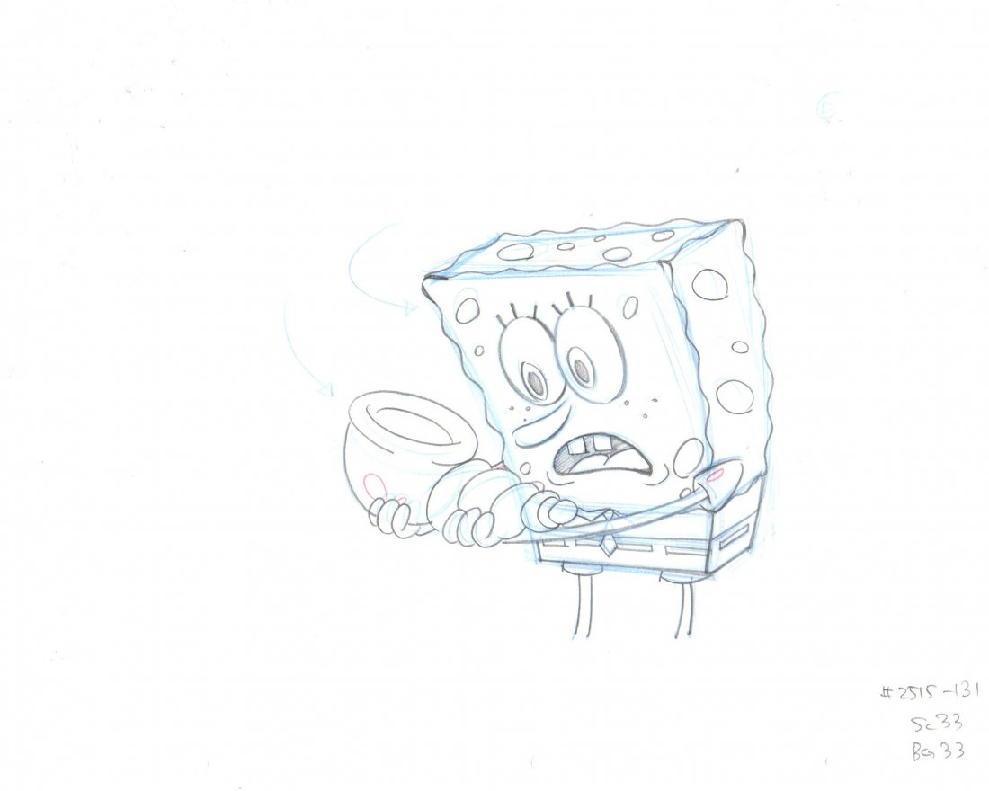 Production drawing from SpongeBob Squarepants: This was from the 1st season of SpongeBoB