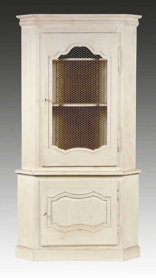 222 French Country Corner Cabinet In 19th C Style