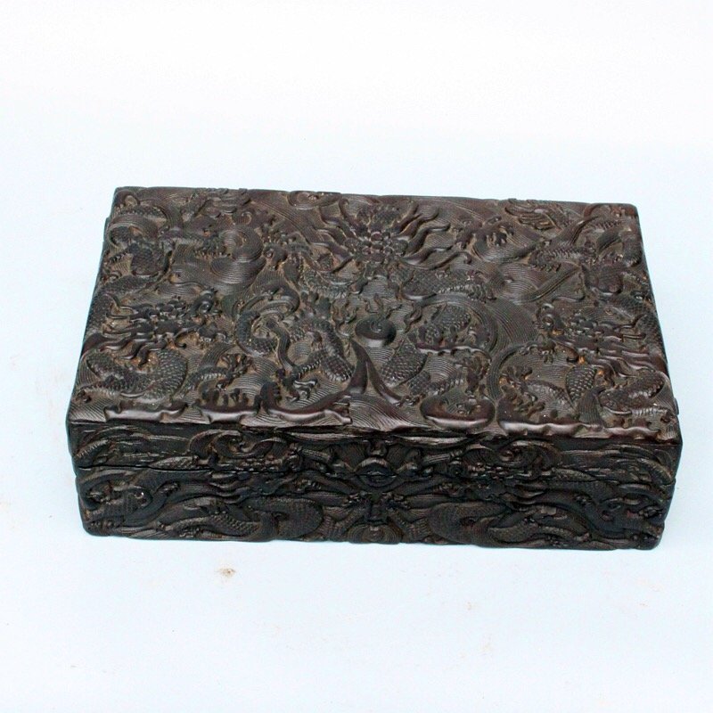 Antique Chinese Carved Zitan Box (1 of 6)