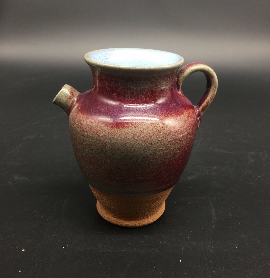 A Rare Jin Dynasty Rose- Purple Glaze Pitcher (1 of 7)