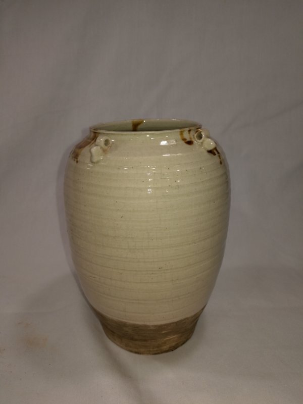 Antique Chinese White-Glazed Jar (1 of 4)