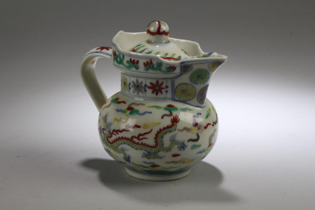 Chinese Wucai Teapot (1 of 5)