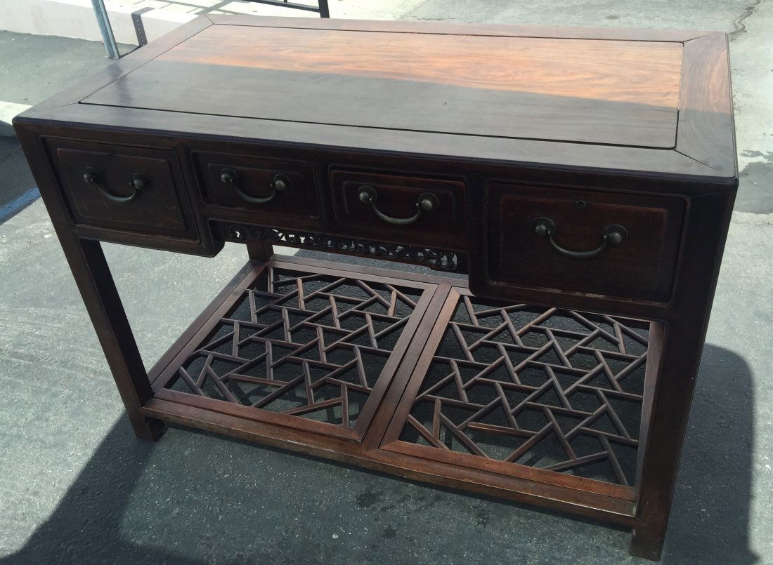 Antique Chinese Hardwood Desk (1 of 4)