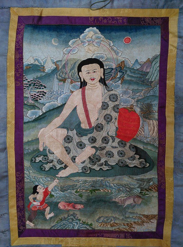 Antique Tibet Embroidery Tangka (1 of 4)