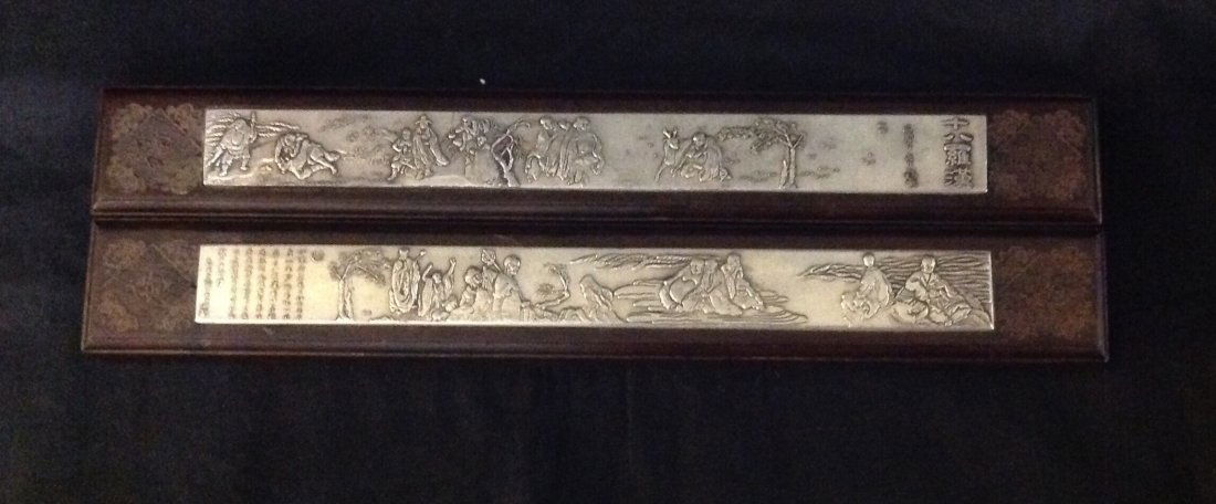 Hardwood with Carved Silver paperweight (1 of 5)