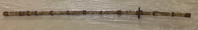 ANTIQUE JAPANESE BONE SWORD: ANTIQUE JAPANESE BONE SWORD 48"