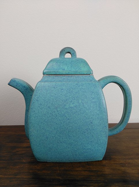 Chinese Yixin Zisha Green Teapot (1 of 4)