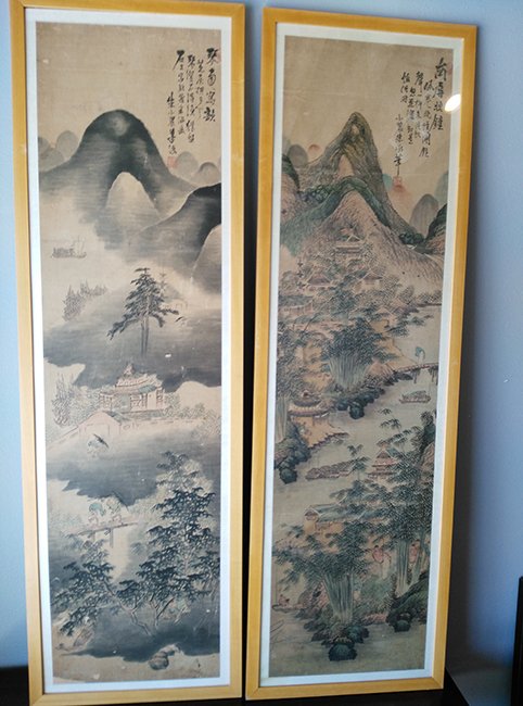 Pair of Chinese Landscape Painting Panels (1 of 4)