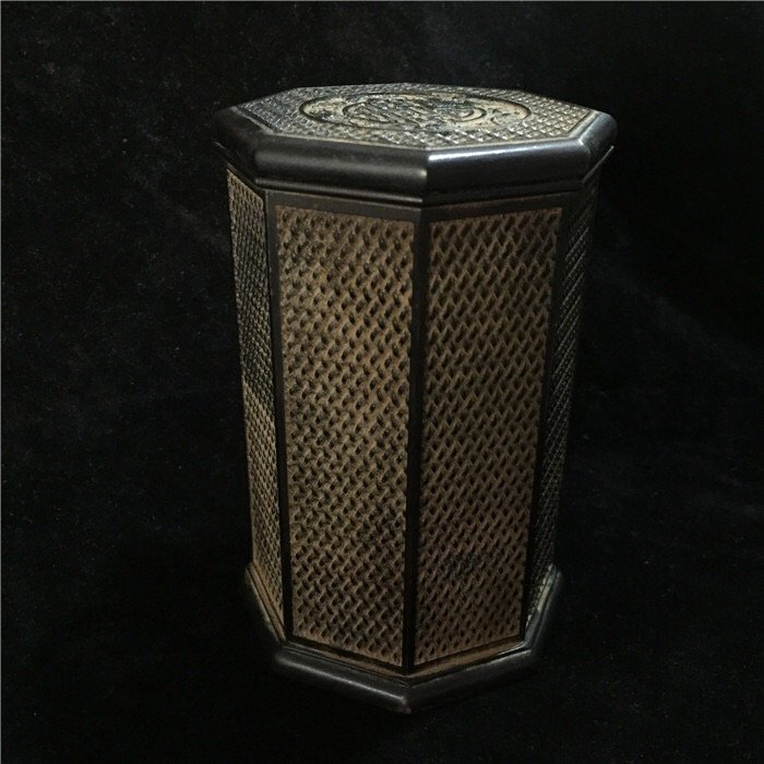 Antique Chinese Zitan Wood Tea Caddy (1 of 5)