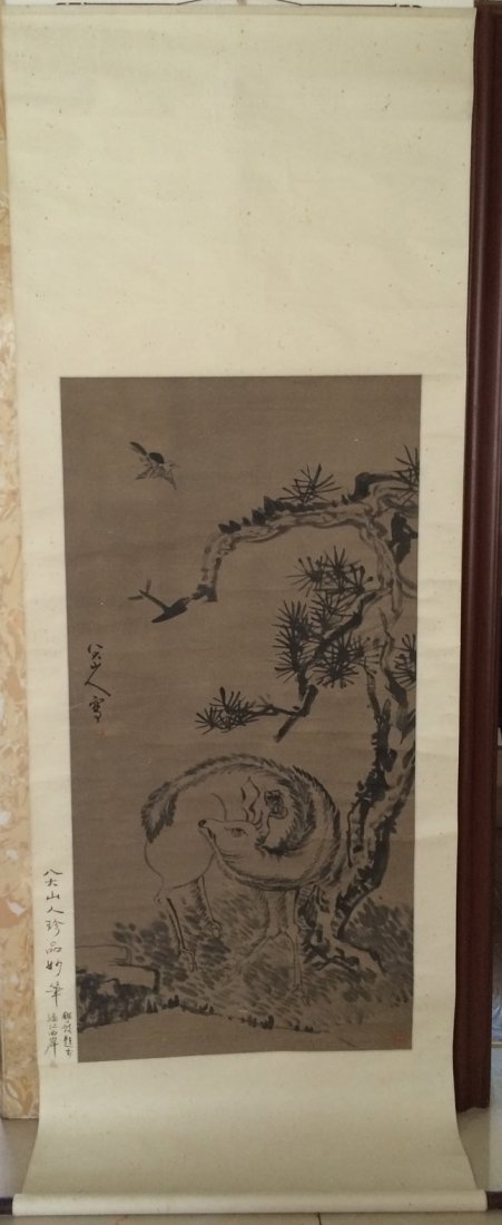 Chinese Painting Scroll Flower and Birds (1 of 10)