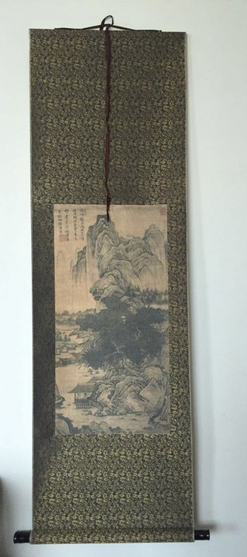 Antique Chinese Landscape Painting Scroll (1 of 9)