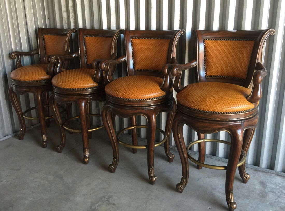 Set of 4 Marge Carson Loire Bar Stools