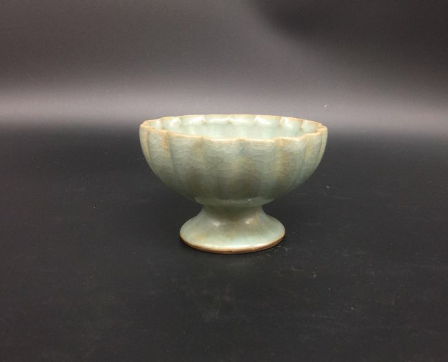 Chinese Celadon Glazed Stemcup (1 of 4)