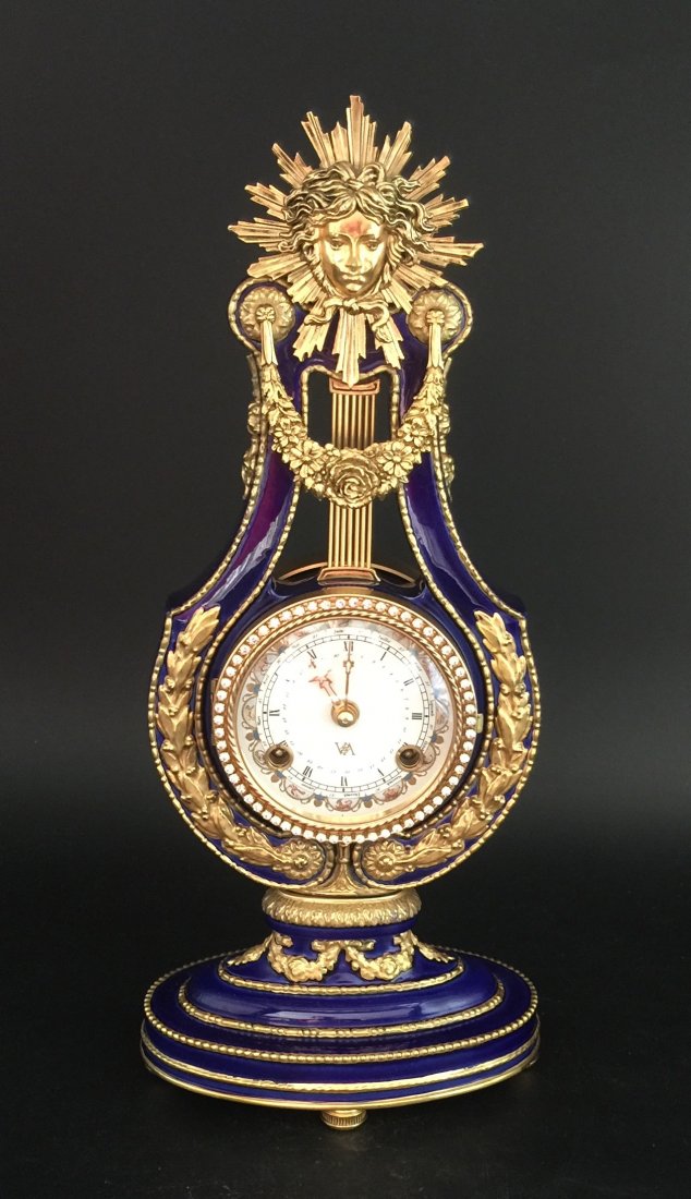 French Porcelain Mantle Clock (1 of 6)