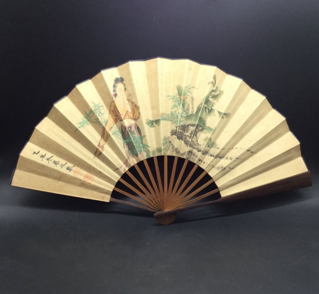 Antique Chinese Fan Paining (1 of 6)