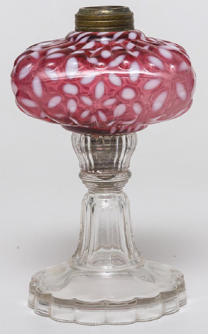 Hobbs Cranberry Snowflake Oil Lamp (1 of 5)