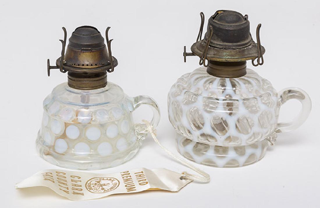 Two Opalescent Finger Lamps (1 of 5)