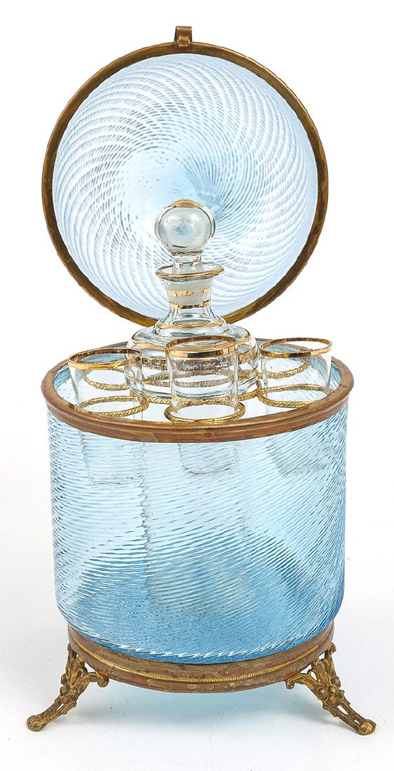 Art Glass Cased Cordial Set (1 of 10)