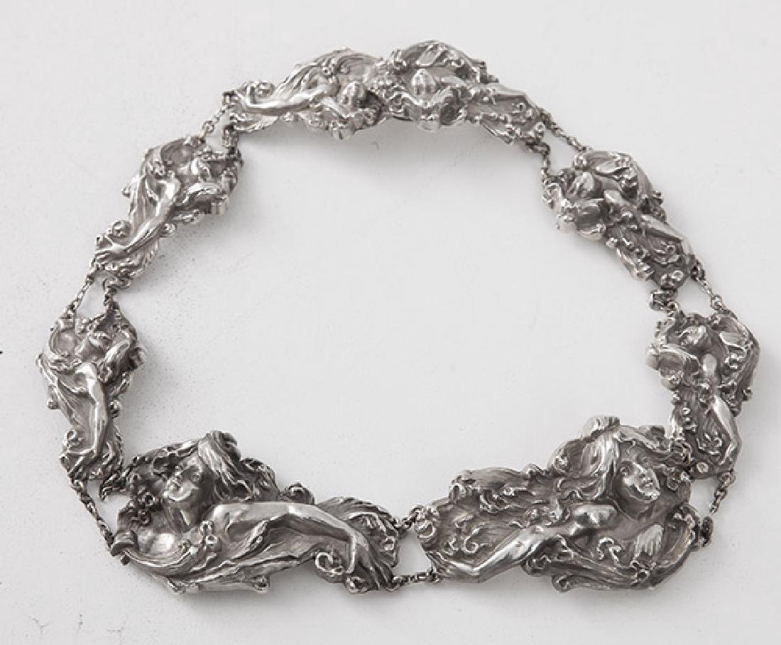 Art Nouveau Sterling Belt With Ladies by William Kurr (1 of 9)