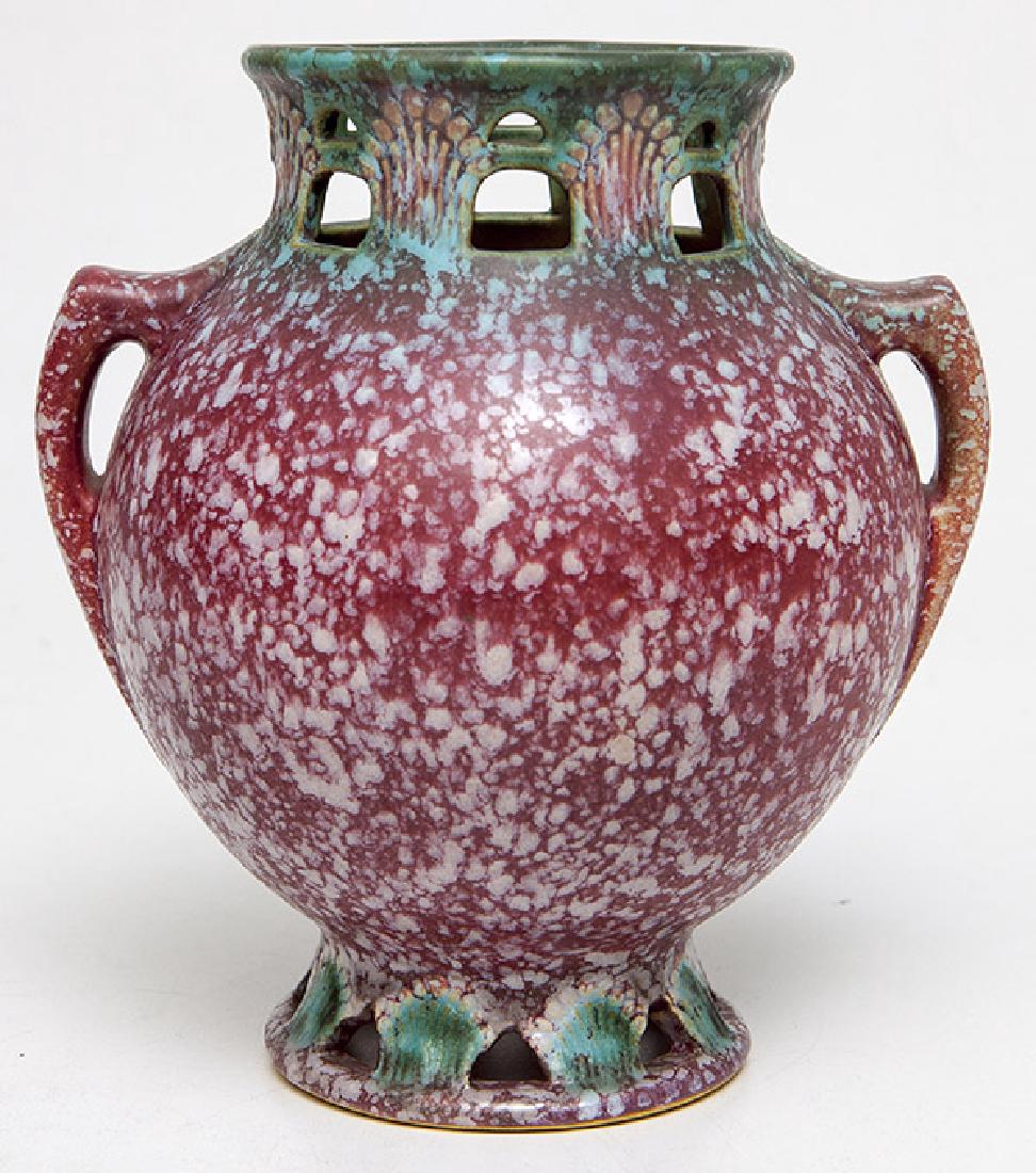 Red Ferrela Roseville Vase (1 of 6)