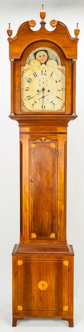 Inlaid American Cherry Tall Case Clock (1 of 10)