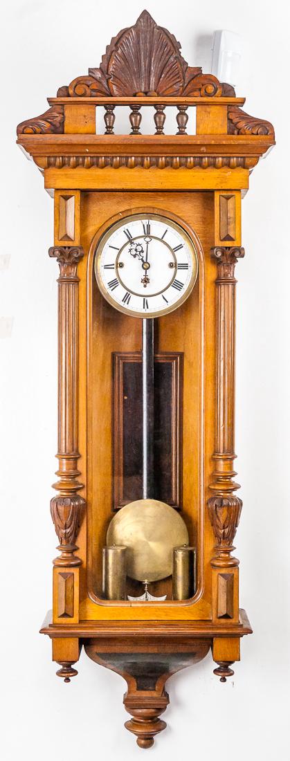 Large Carved Vienna Regulator Clock (1 of 7)