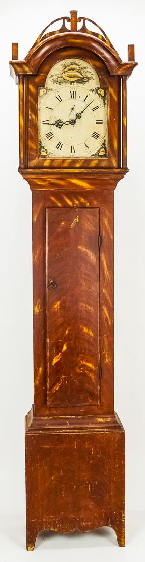 New England Paint Decorated Tall Case Clock (1 of 8)