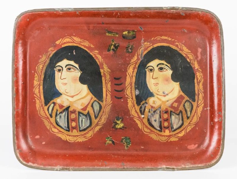 Folk Art Painted Tole Tray (1 of 8)