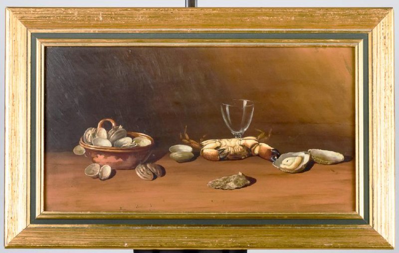 Early Seafood Feast Still Life Painting (1 of 4)