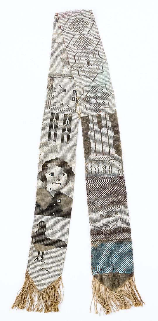 Great Lakes Loom Beaded Belt Commemorating Amelia (1 of 9)