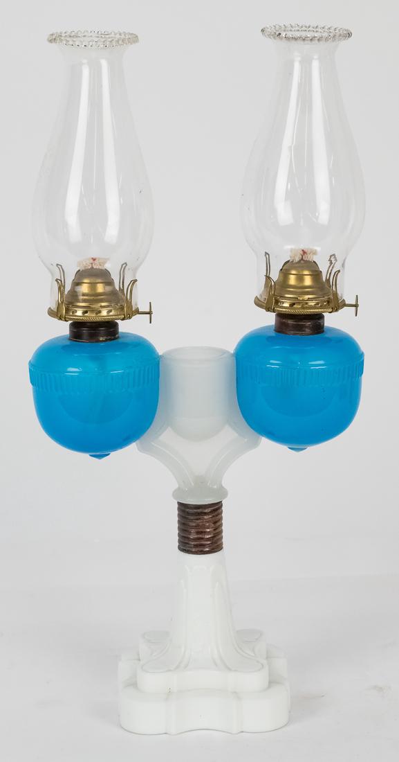 Ripley Blue Clambroth Marriage Oil Lamp (1 of 7)