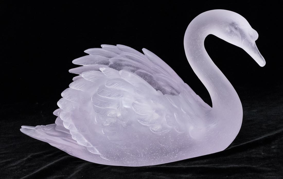 Daum Nancy Art Glass Swan Vase (1 of 10)