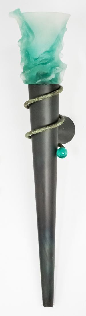 Daum Nancy Art Glass Torchiere Wall Sconce (1 of 9)