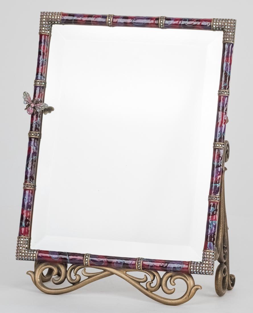 Jay Strongwater Enameled & Jeweled Mirror (1 of 10)