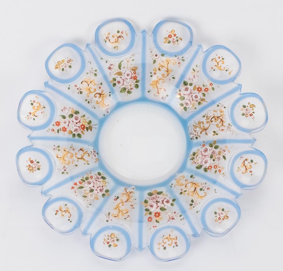 Moser Decorated  Cut Overlay Art Glass Plate (1 of 7)