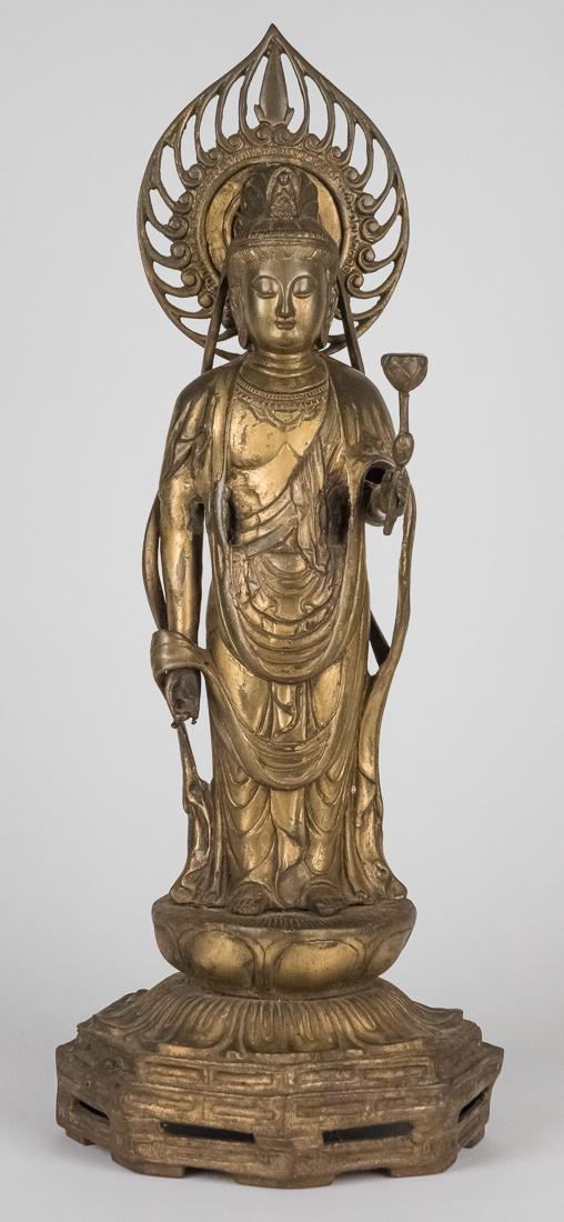 Large 19th Century Chinese Bronze Buddha Sculpture (1 of 10)