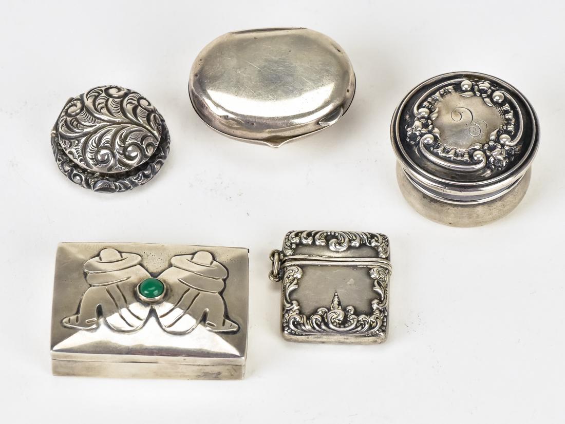 Five Small Sterling Boxes (1 of 8)