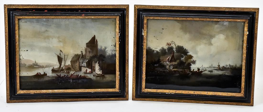 Pair Dutch Landscape Paintings (1 of 6)