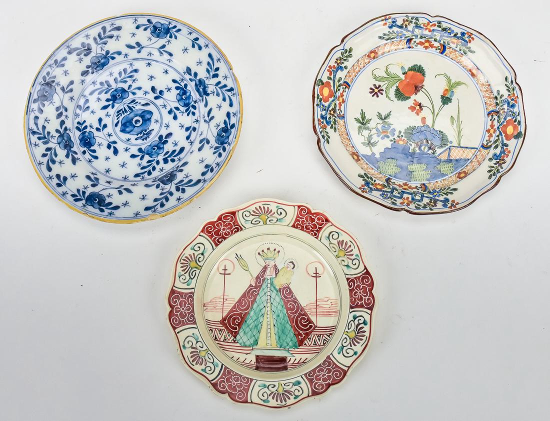Three Early Delft Type Plates (1 of 6)