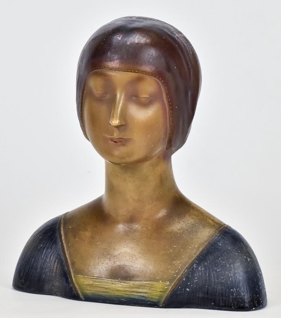 Art Deco Painted Bust (1 of 8)
