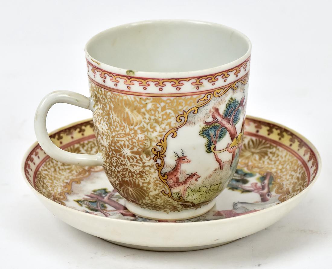 Wonderful 18th Century Chinese Export Cup & Saucer (1 of 7)