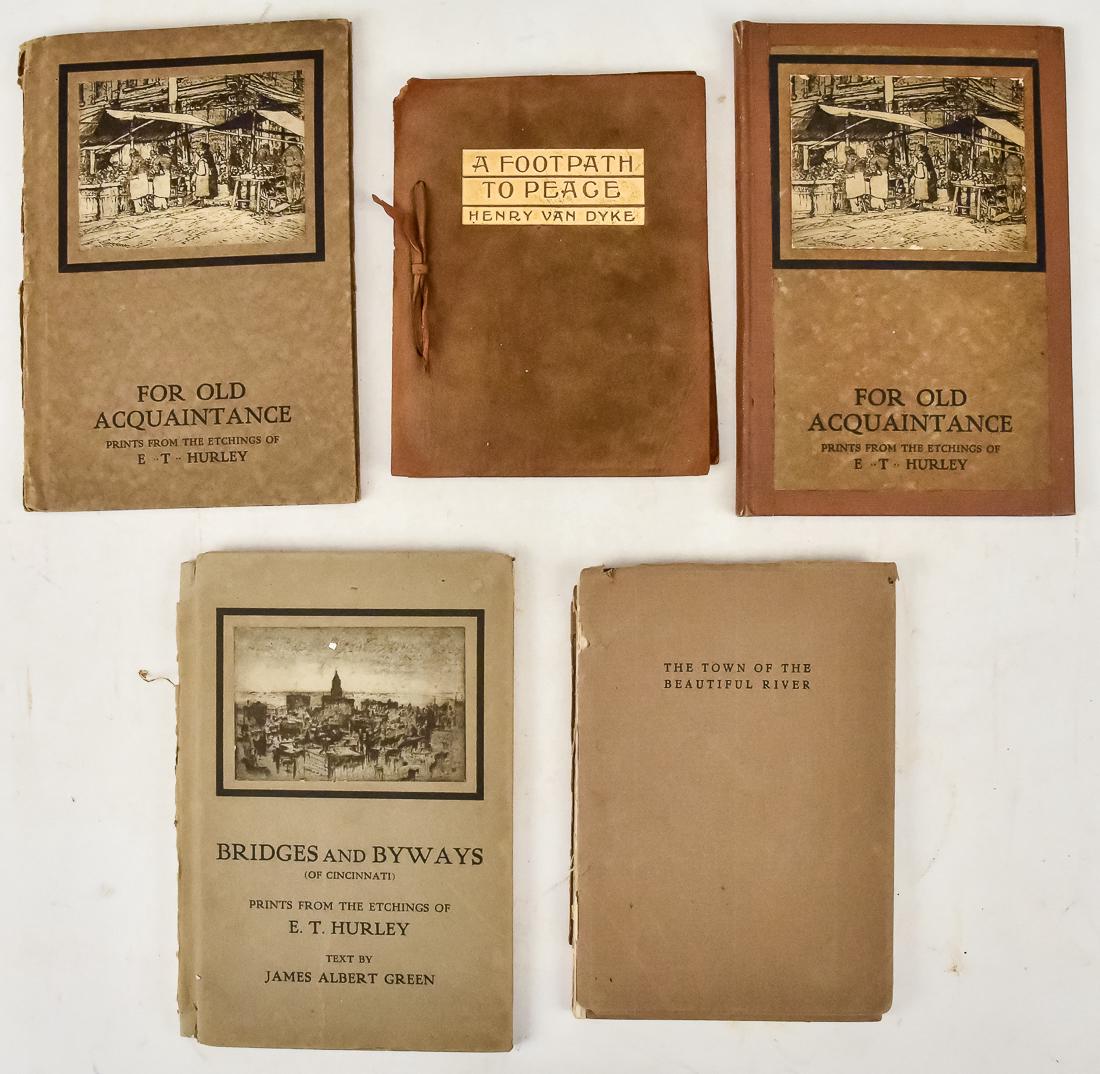 Four E.T. Hurley Books of Etchings (1 of 10)