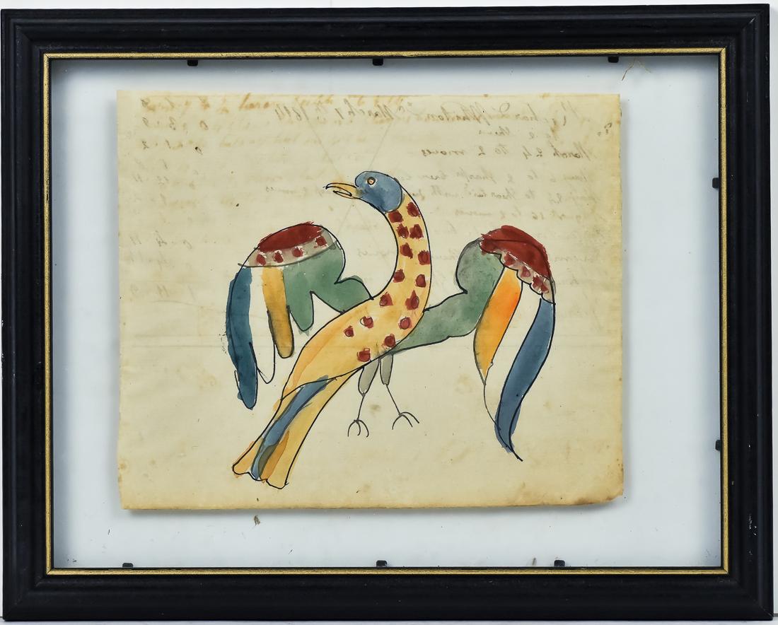 Fraktur Eagle on Ledger Sheet (1 of 10)