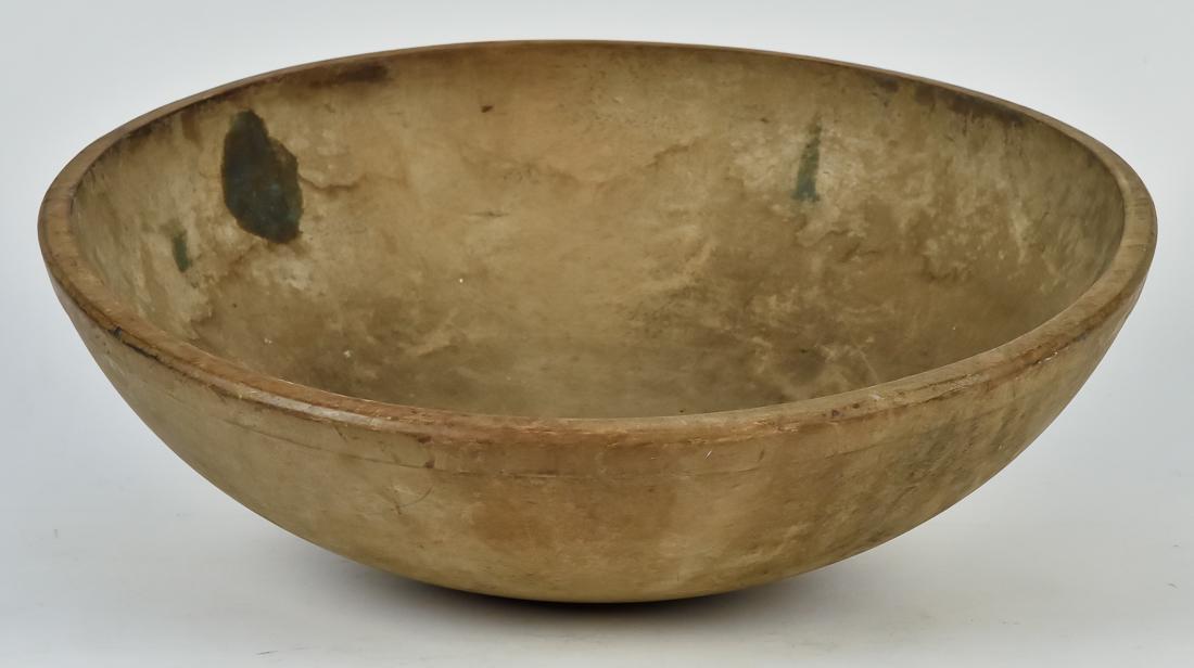 Large Early Turned Wood Bowl (1 of 6)