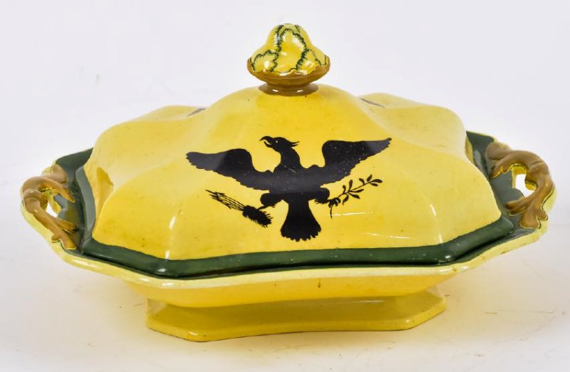 Early English Covered Dish with American Eagle (1 of 6)