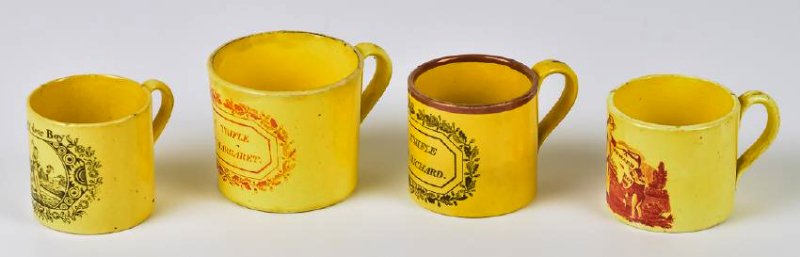 Four English Canary Yellow Child's Cups (1 of 7)