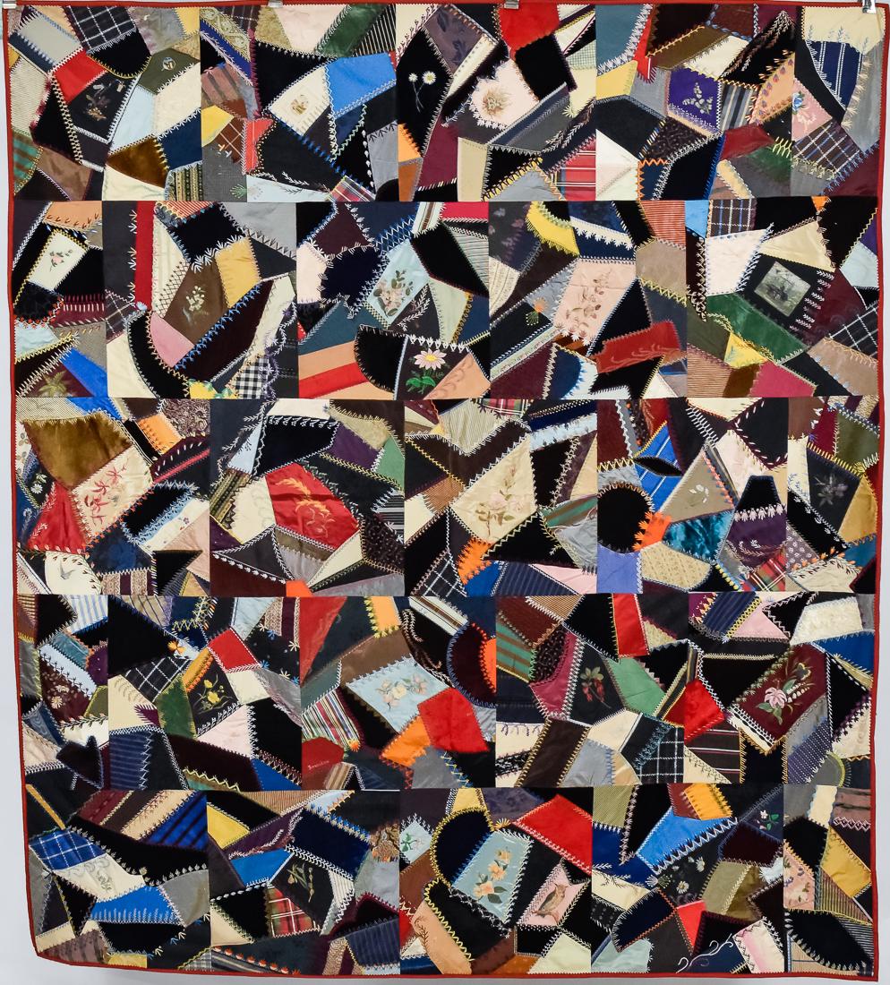 Fine Victorian Crazy Quilt (1 of 8)