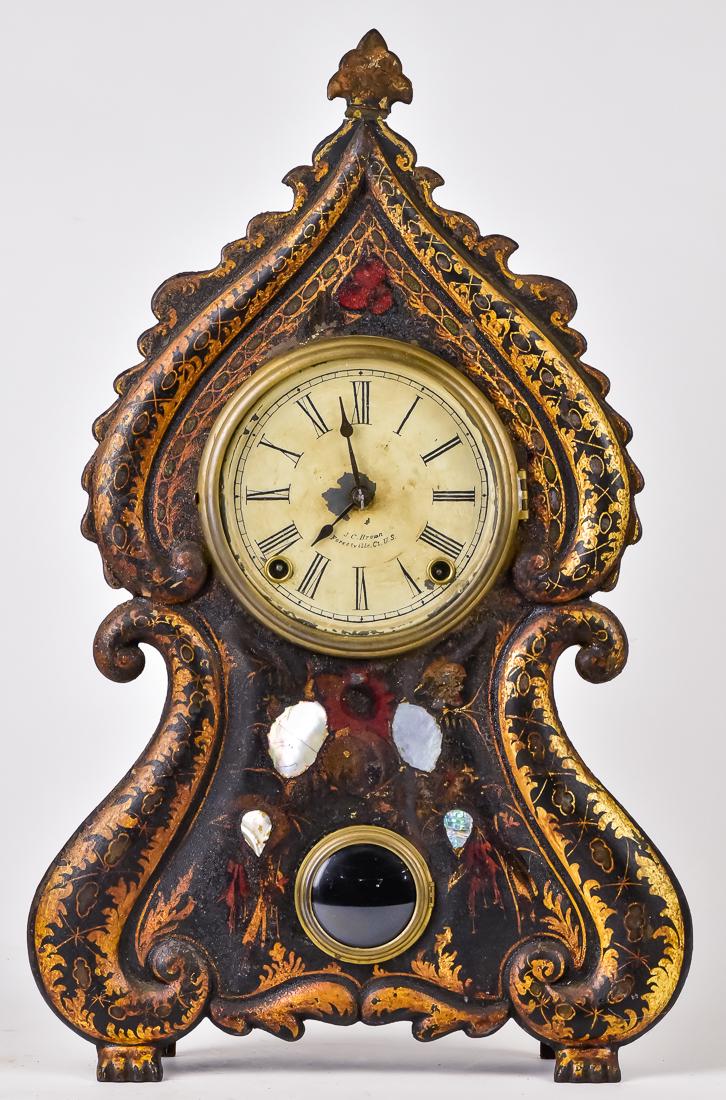 J.C. Brown Cast Iron Shelf Clock (1 of 9)