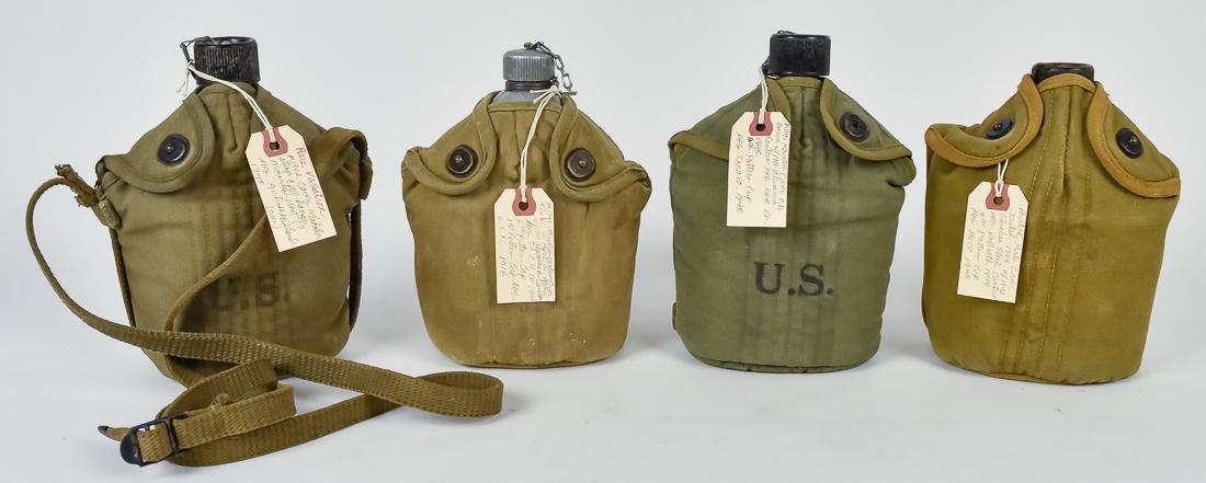 Four U.S. WWII Canteens (1 of 6)