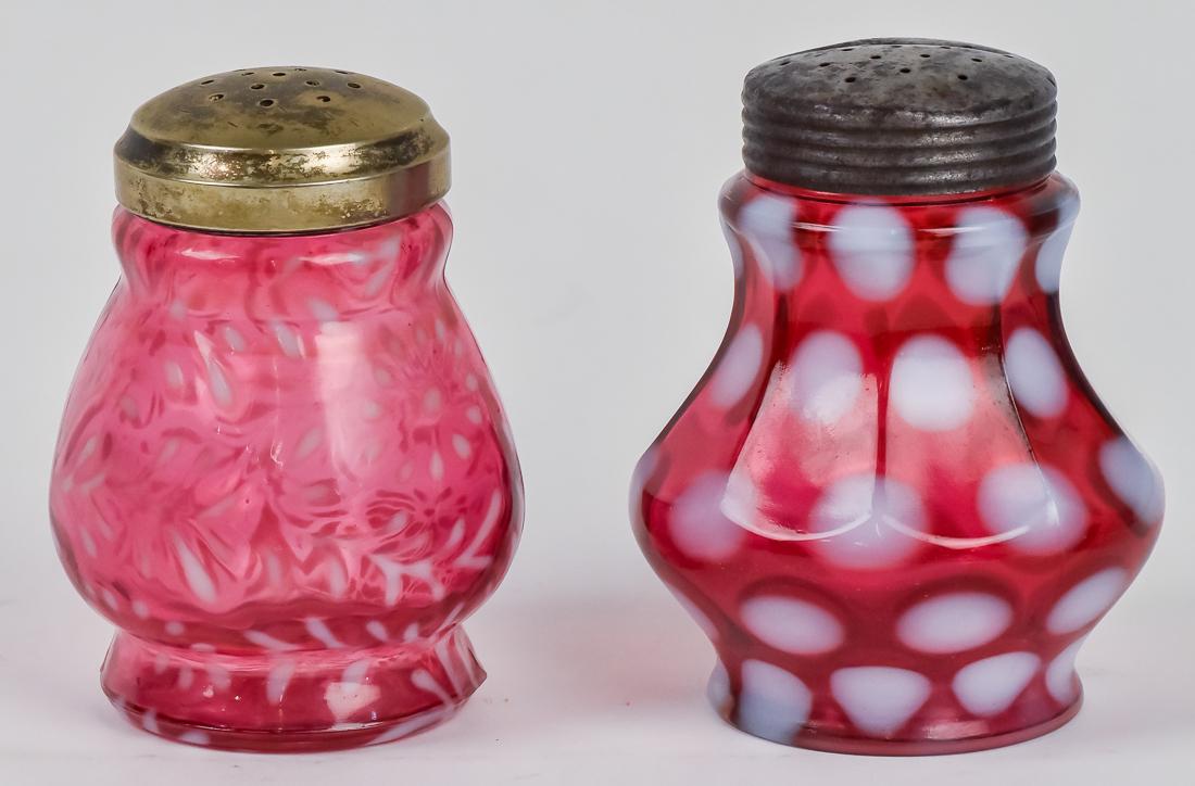 Two Victorian Art Glass Sugar Shakers (1 of 8)